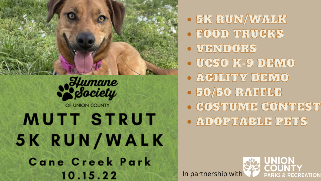 Mutt Strut 5K Run/Walk - Humane Society of Union County