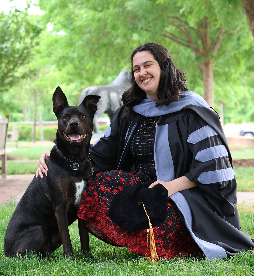Deborah Zappa with her dog